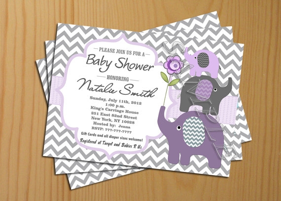 chevron baby shower invitation girl boy invites FREE Thank You card ...