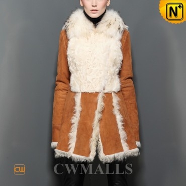 Chicago Fur Trimmed Shearling Coat CW605512