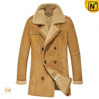 Chicago Mens Double-Breasted Sheepskin Coat