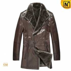 Chicago Style Sheepskin Lined Coat for Men CW868829