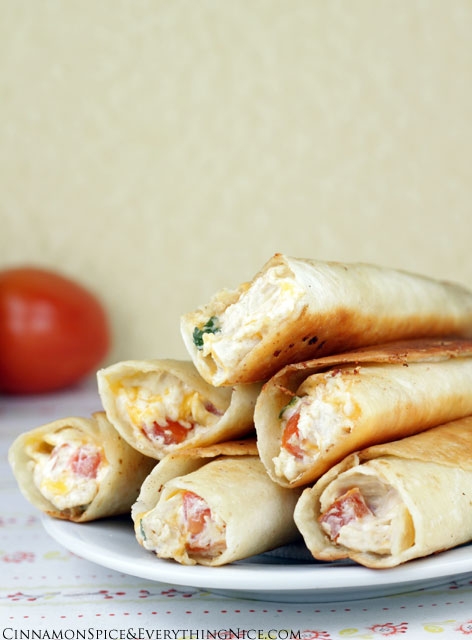 Chicken & cream cheese taquitos