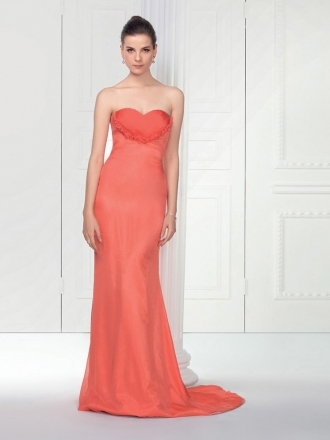 Chiffon Herzausschnitt Trompete / Mermaid Abendkleid mit geraffte