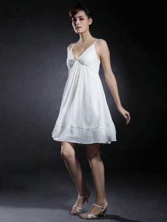 Chiffon Spaghetti Trgern Reich Ballkleid mit Plissee