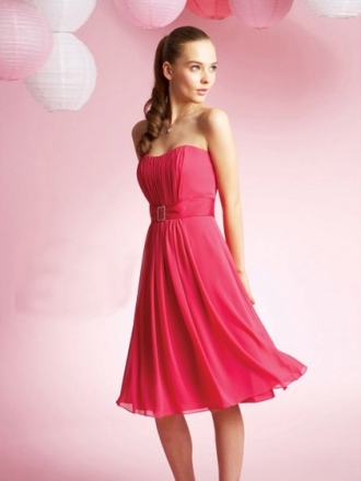 Chiffon trägerlos A-Linie Ballkleid mit Kristalldetaillierung