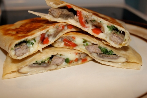 Chimichurri Steak & Vegetable Quesadillas
