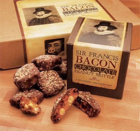 Chocolate Covered Bacon Peanut Brittle