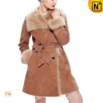 Christchurch Womens Fur Trim Shearling Coat