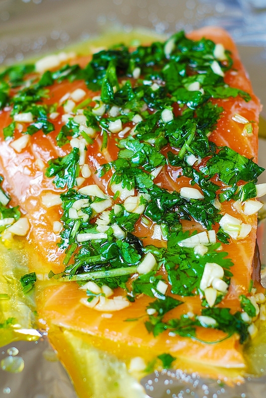 Cilantro-Lime Honey Garlic Salmon