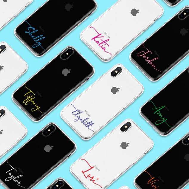 Clear iPhone XS Case with Your Custom Handwritten Name