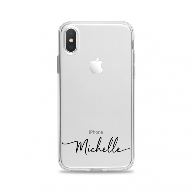 Clear iPhone XS Case with Your Custom Handwritten Name - Image 3