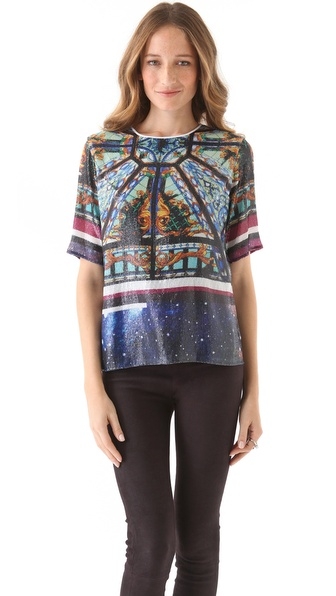 Clover Canyon Galaxy Glass Sequin Tee 