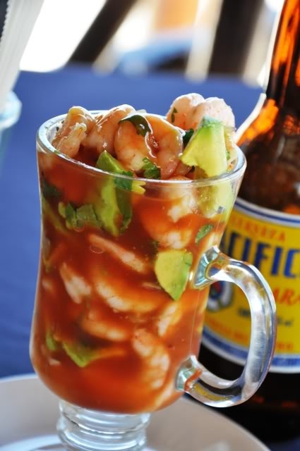 Coctel De Camarones (Mexican shrimp cocktail) 
