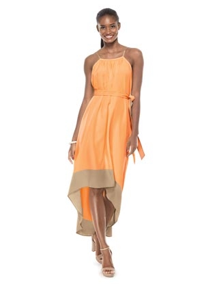 Colorful Hi-Low Maxi Dress