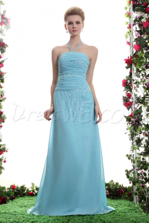 Column/Sheath Halter Floor-Length Yana's Prom/Bridemaid Dress