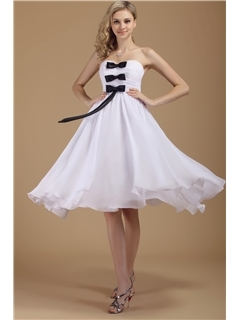 Concise Empire Sweetheart Tea-Length Bowknot Plus Size Dasha's Wedding Dress