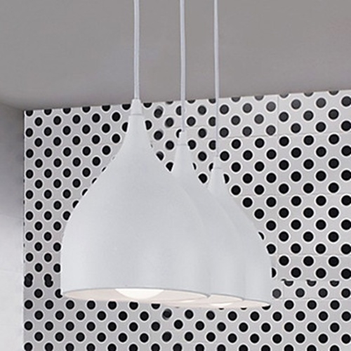 Contemporary Pendant with White Shade (3 Light)