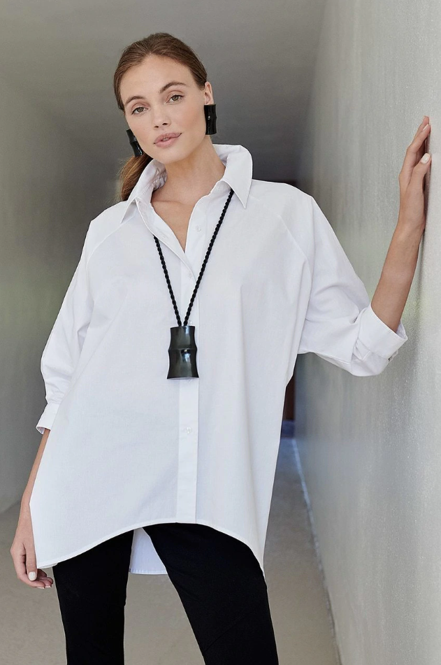 Cotton Poplin Oversized Top - Image 3