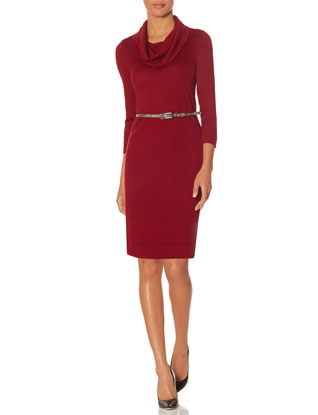 Cowl Neck Sweater Dress