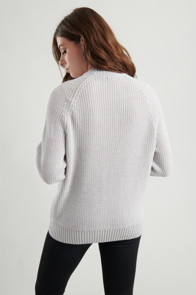 Crew Neck Tunic Sweater - Image 3