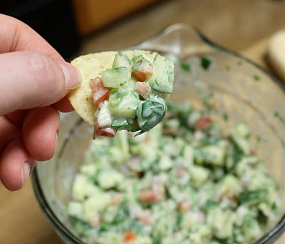 Crisp cucumber salsa