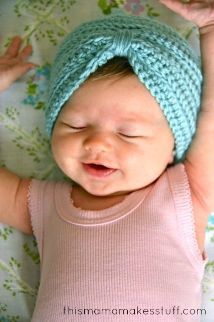 Crochet Baby Turban & Pattern