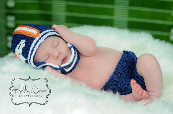 Crochet Denver Broncos Helmet