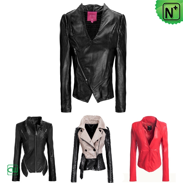 Cropped Leather Jacket CW138410 - m.cwmalls.com