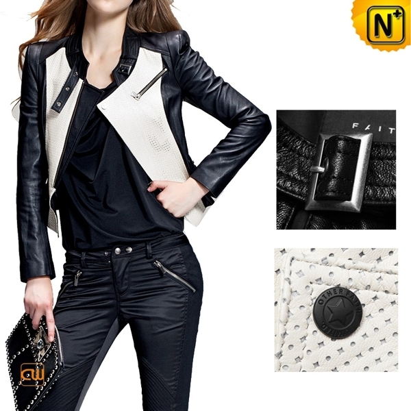 Cropped Leather Jackets CW608359 - cwmalls.com