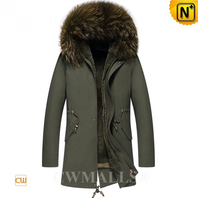 CWMALLS® Anchorage Fur Trim Hooded Leather Parka CW807658 [Updated Styles 2017]