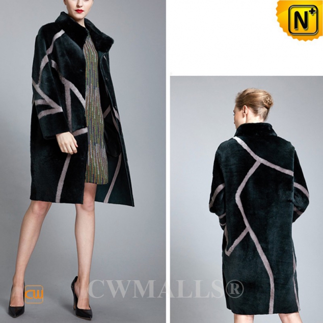 CWMALLS® Boise Reversible Sheepskin Coat Olive CW652131 [Updated Styles 2017]