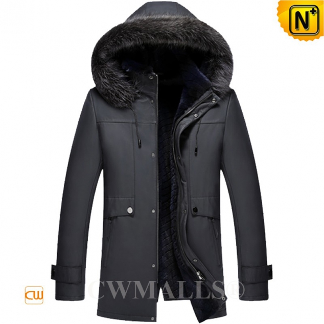 CWMALLS® Boston Hooded Fur Leather Parka CW807656 [Updated Styles 2017]