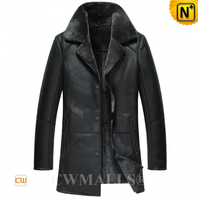 CWMALLS® Classic Men's Sheepskin Coat Plus Size CW807123