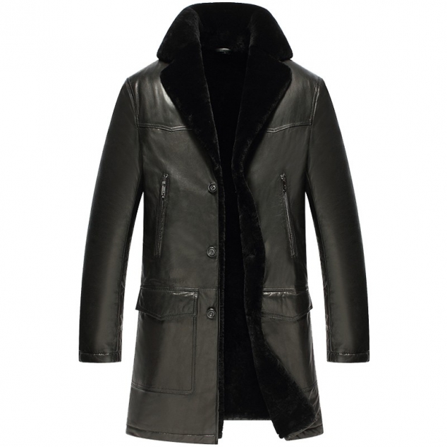 CWMALLS® Lincoln Shearling Lined Trench Coat CW858101