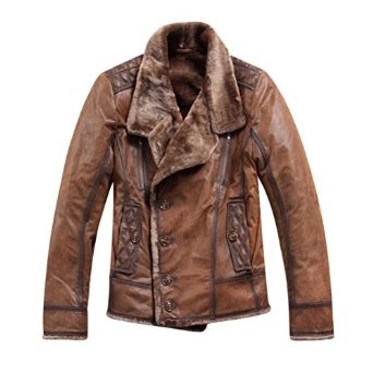 Cwmalls Shearling Leather Aviator Jacket CW819056