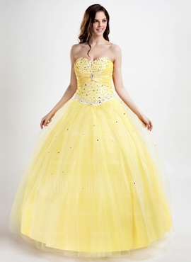 De baile Coração Chá comprimento Tafetá Tule Vestido quinceanera com Pregueado Renda Bordado