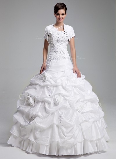 De baile Um ombro Chá comprimento Tafetá Vestido quinceanera com Pregueado Renda Bordado fecho de co