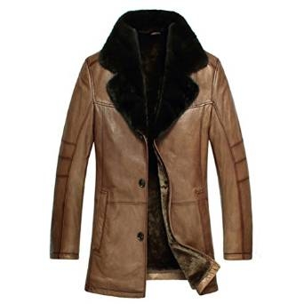 Denver Mens Shearling Leather Trench Coat
