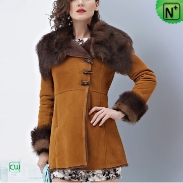 Des Moines Womens Shearling Fur Coat CW644133