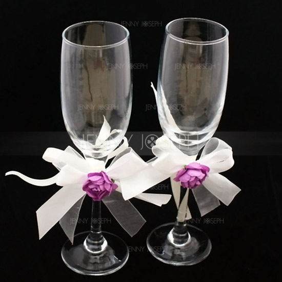 Design simple Verre sans plomb Flûtes à champagne 