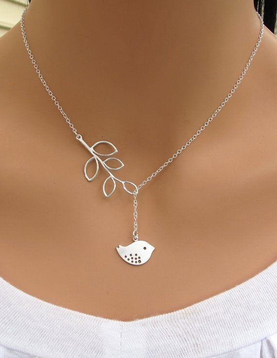 Detailed Bird and Branch Necklace
