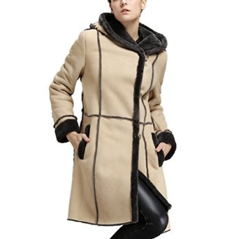 Detroit Hooded Long Shearling Coat CWMALLS