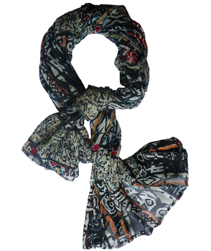 Digital ethnic print scarf