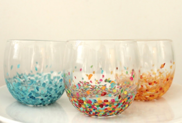 DIY Anthropologie Confetti Tumblers