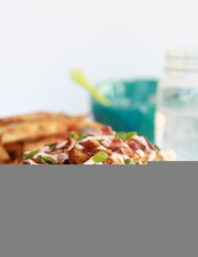 Double-Baked Fries with Garlic Cheese Sauce and Bacon - Image 2