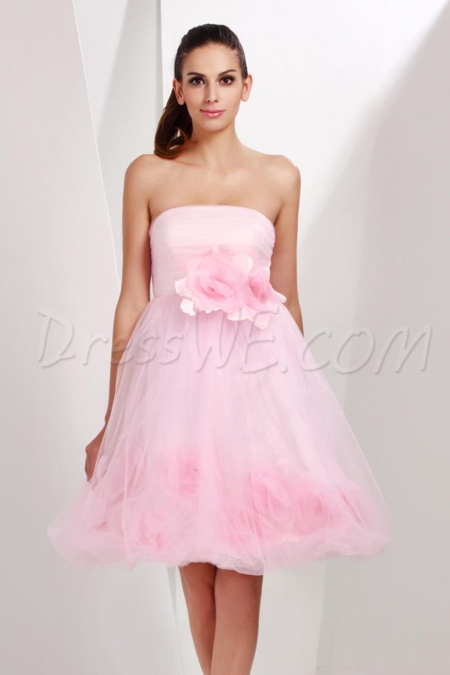 Dramatic A-Line Empire Strapless Taline's Short Prom/Homecoming Dress