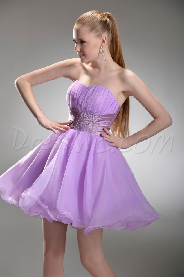 Dramatic Mini A-line Sweetheart Cocktail/Homecoming Dress