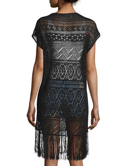 Dru Fringe Crochet Vest - Image 2
