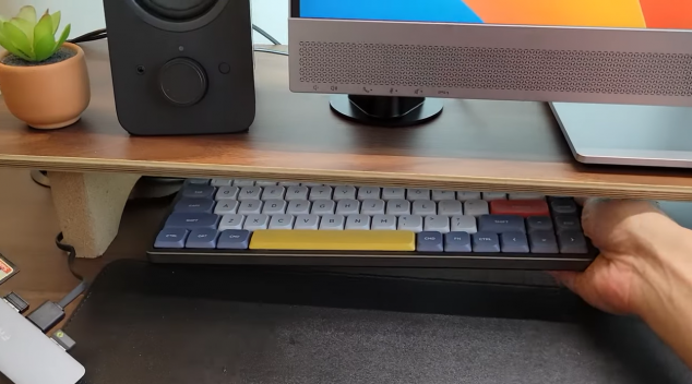 Dual Monitor Stand Solid Wood Desktop Stands  - Image 3