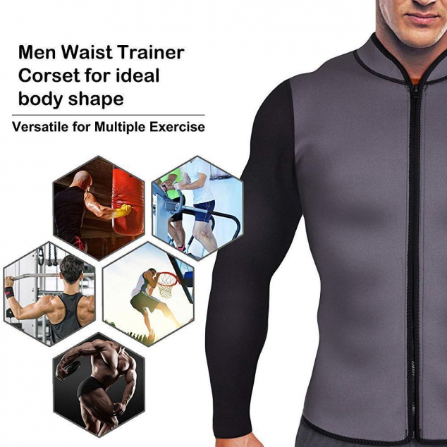  ELEADY Men's Best Neoprene Wetsuit Jacket with Front Zipper Long Sleeves