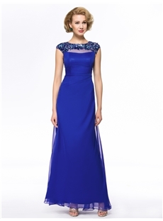 Elegant A-Line Empire Scoop Lace Mother of the Bride Dress
